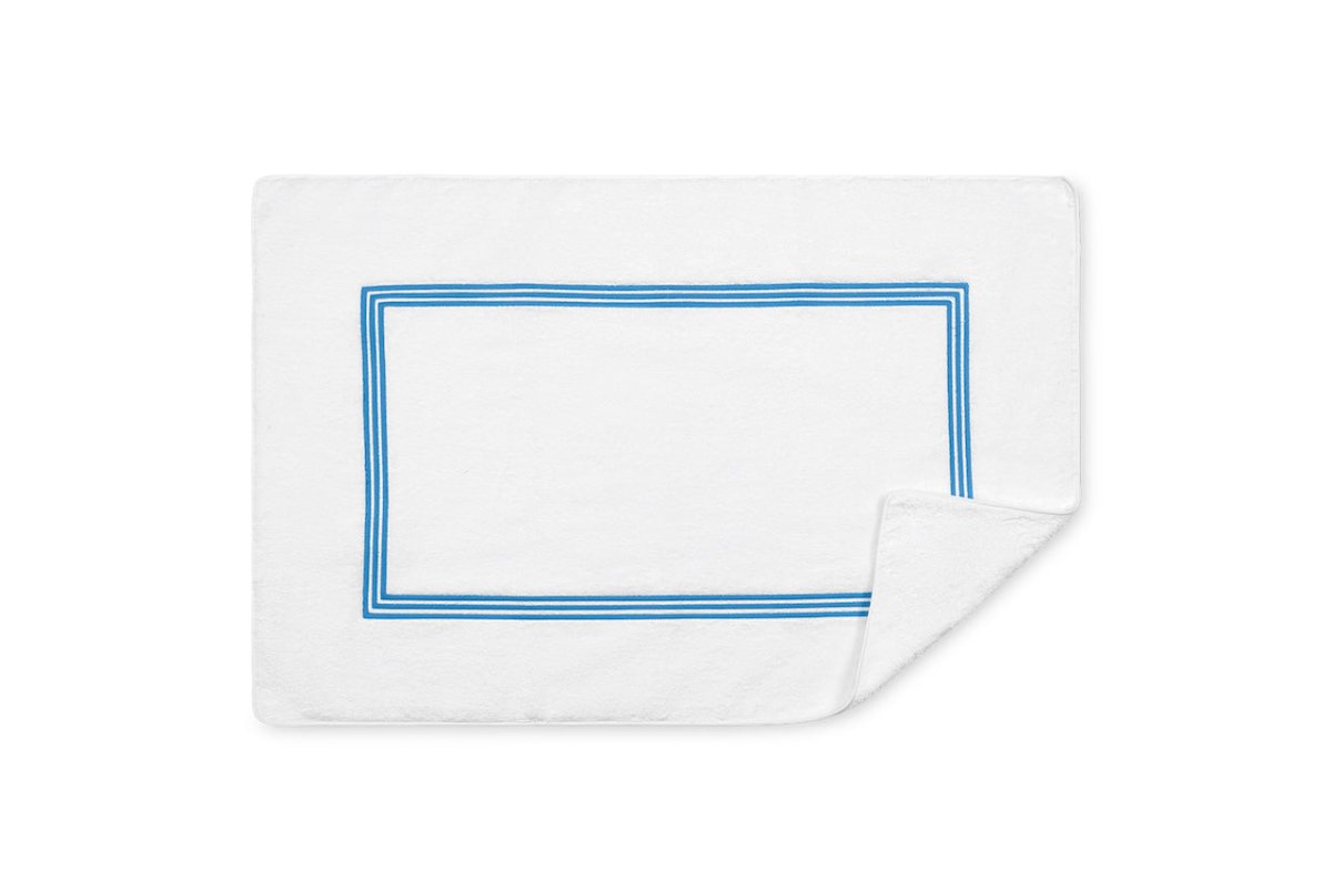 Tub Mat - Bel Tempo Ocean Blue Bath Mat | Matouk at Fig Linens and Home