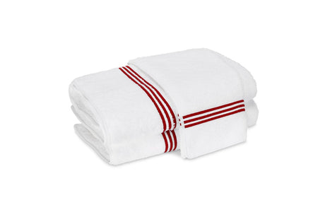 Bel Tempo Red Bath Towels | Matouk at Fig Linens and Home