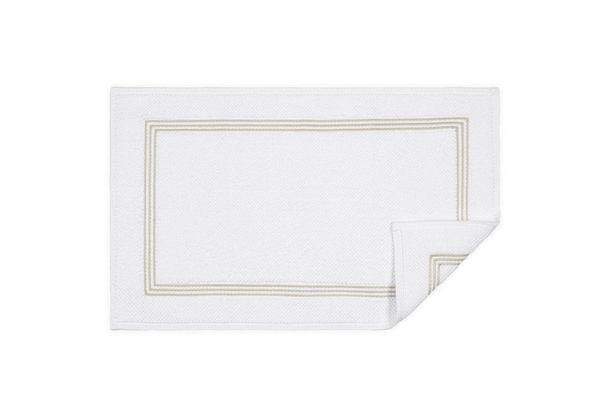 Bathroom Rug in Almond | Bel Tempo Bath Rug by Matouk at Fig Linens and Home