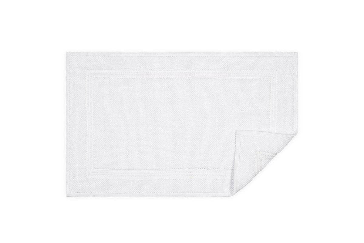 Bathroom Rug in White | Bel Tempo Bath Rug by Matouk at Fig Linens and Home