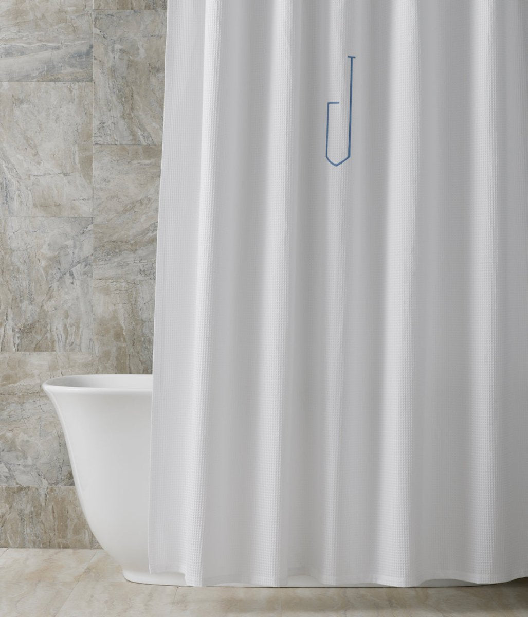 Belgian Waffle Shower Curtain by Matouk at Fig Linens and Home