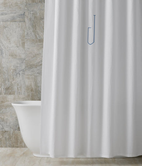 Belgian Waffle Shower Curtain by Matouk at Fig Linens and Home
