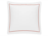 Euro Square Sham - Matouk Bergamo Deep Coral Giza Percale Bedding