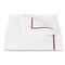 King Duvet Cover - Matouk Bergamo Deep Coral Giza Percale Bedding
