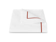King Duvet Cover - Matouk Bergamo Deep Coral Giza Percale Bedding
