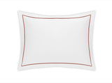 Standard Pillow Sham - Matouk Bergamo Deep Coral Giza Percale Bedding