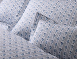 Cabanon Stripe Blue Bedding | Matouk Schumacher Shams, Duvets and Sheets at Fig Linens and Home 1