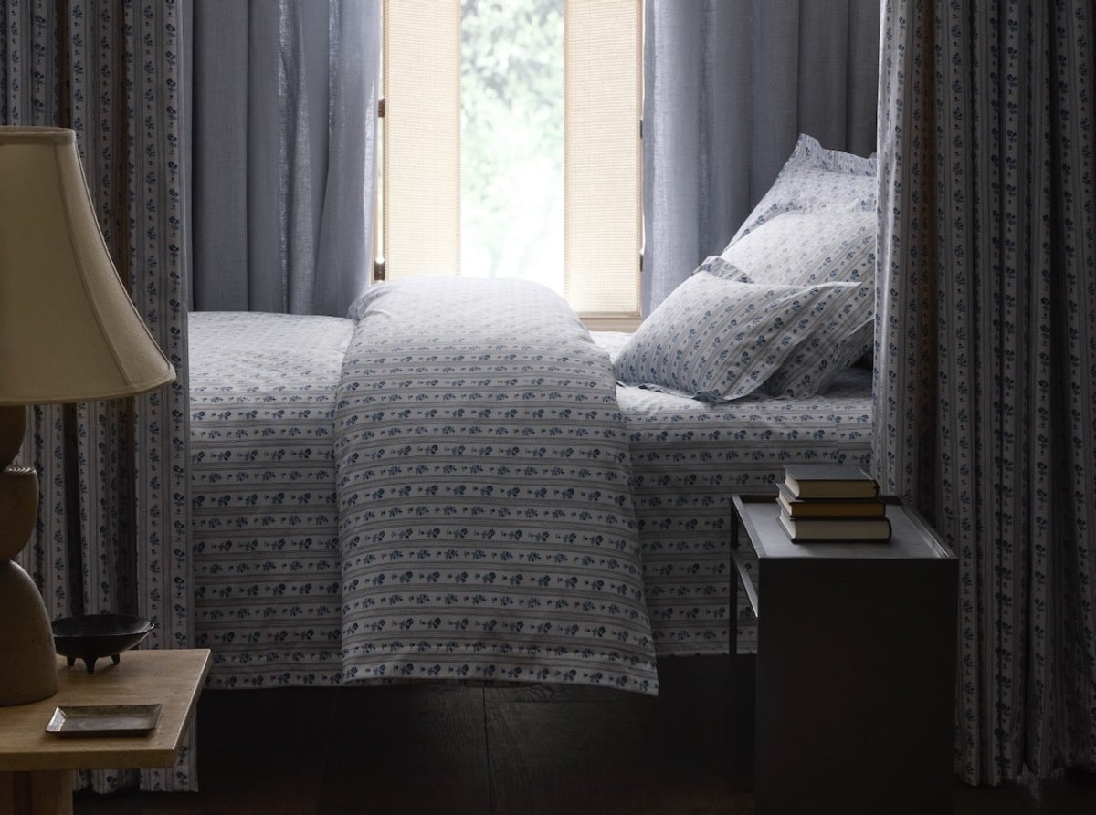 Cabanon Stripe Blue Bedding | Matouk Schumacher Shams, Duvets and Sheets at Fig Linens and Home 2