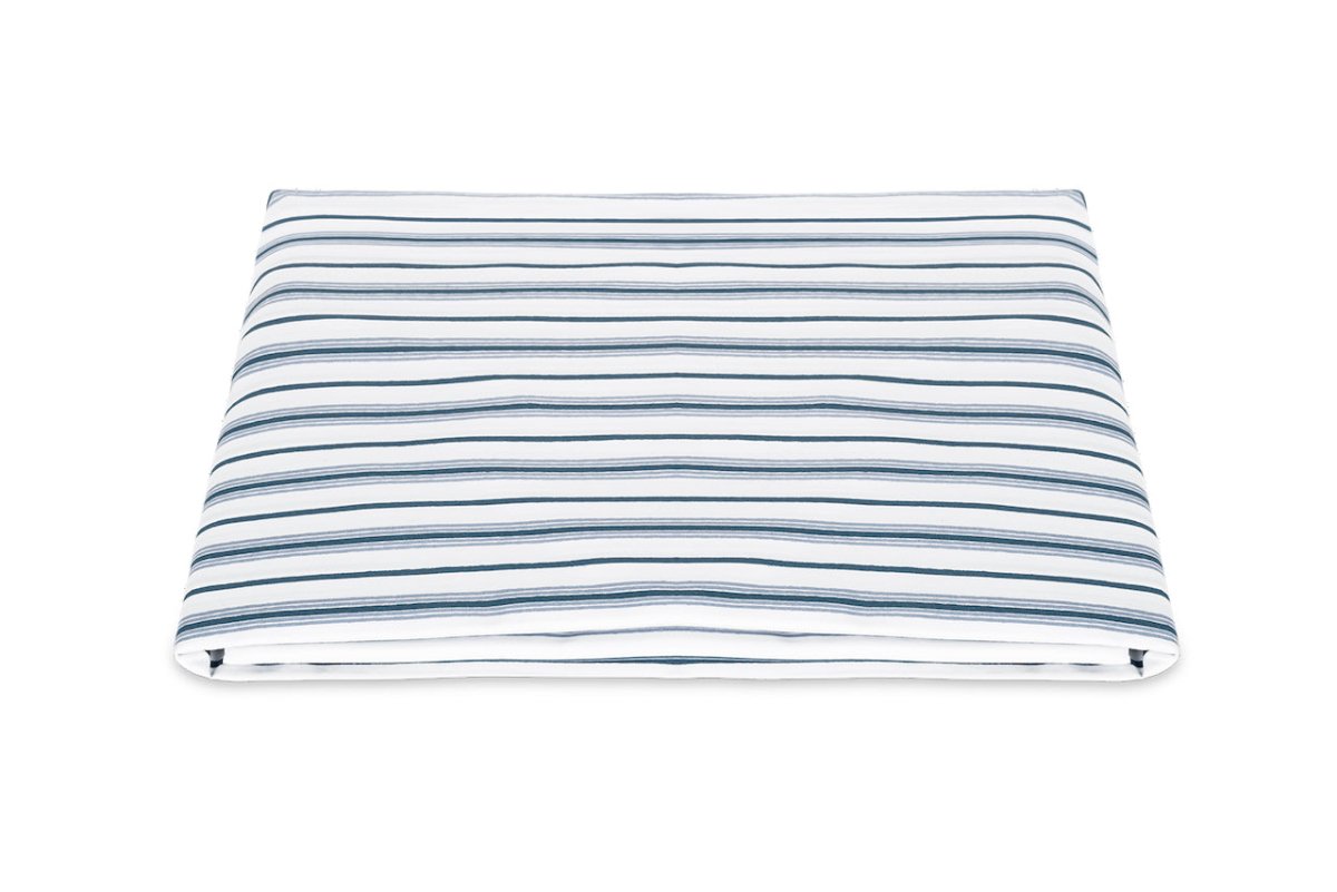Fitted Bottom Sheet - Calypso Prussian Blue Bedding by Matouk Schumacher at Fig Linens and Home