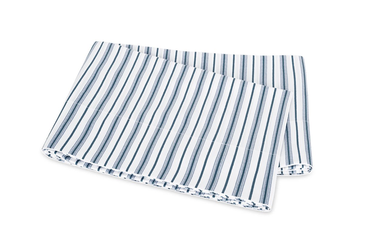 Flat Sheet - Calypso Prussian Blue Bedding by Matouk Schumacher at Fig Linens and Home