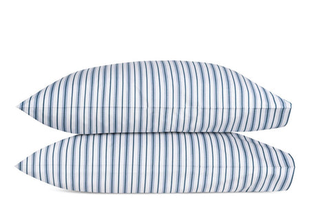 Pillowcases - Calypso Prussian Blue Bedding by Matouk Schumacher at Fig Linens and Home