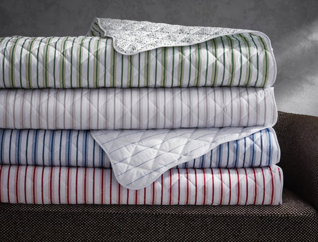 Calypso Quilted Bedding by Matouk Schumacher at Fig Linens and Home | Striped Quilts & Quilted Shams