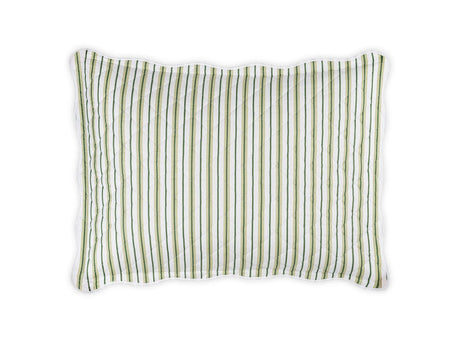 Quilted Pillow Sham Palm Green - Calypso Quilted Bedding by Matouk Schumacher at Fig Linens and Home