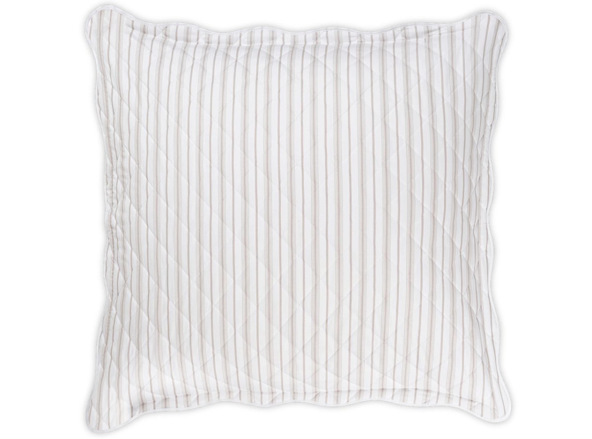 Quilted Euro Sham Pebble - Calypso Quilted Bedding by Matouk Schumacher at Fig Linens and Home