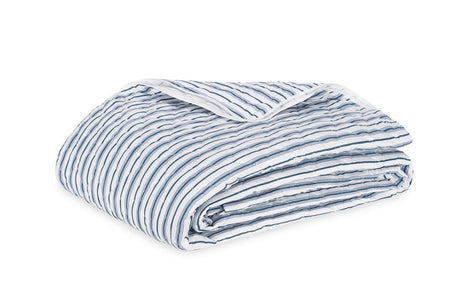 Quilted Coverlet Prussian Blue - Calypso Quilted Bedding by Matouk Schumacher at Fig Linens and Home