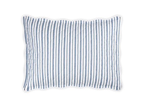 Quilted Pillow Sham Prussian Blue - Calypso Quilted Bedding | Matouk Schumacher at Fig Linens & Home