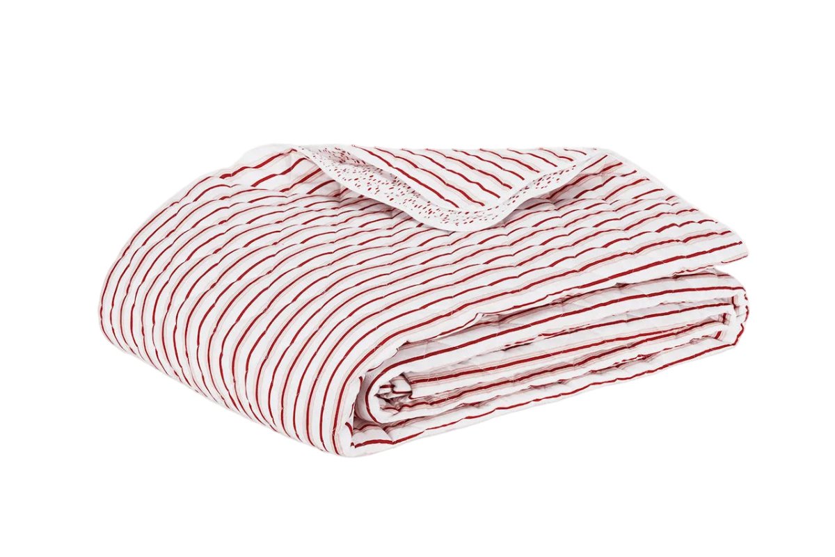 Quilted Coverlet Redberry - Calypso Quilted Bedding by Matouk Schumacher at Fig Linens and Home
