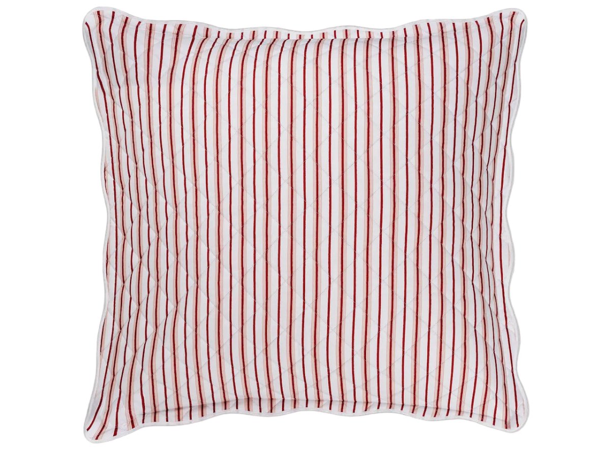 Quilted Euro Sham Redberry - Calypso Quilted Bedding by Matouk Schumacher at Fig Linens and Home