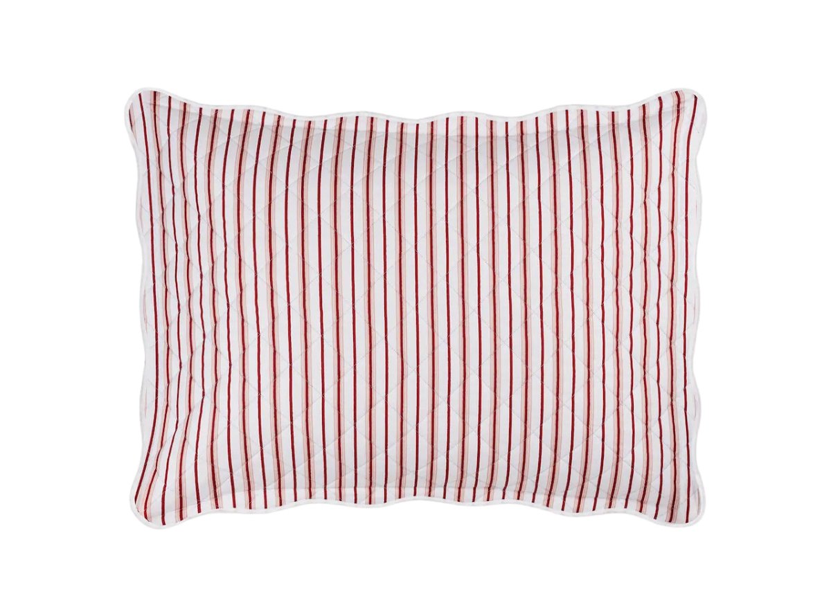 Quilted Pillow Sham Redberry - Calypso Quilted Bedding by Matouk Schumacher at Fig Linens and Home