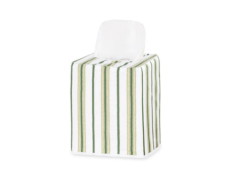 Calypso Palm Green Tissue Box Cover by Matouk Schumacher at Fig Linens and Home