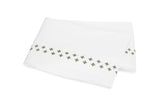 Matouk Casablanca Flat Sheet in Clover at Fig Linens and Home