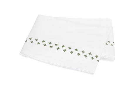 Matouk Casablanca Flat Sheet in Clover at Fig Linens and Home