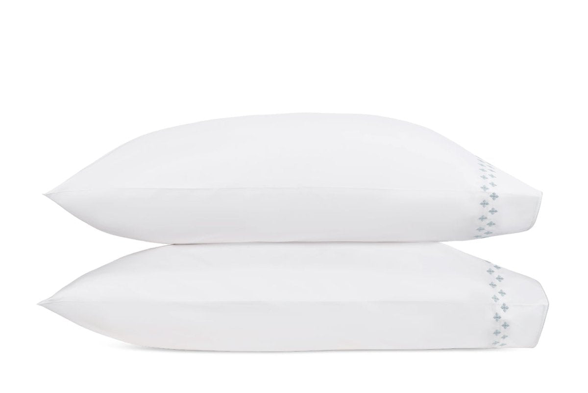 Matouk Casablanca Pillowcases in Pool at Fig Linens and Home