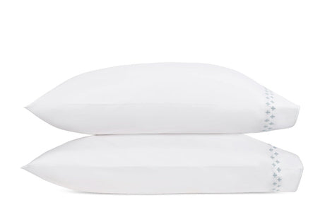 Matouk Casablanca Pillowcases in Pool at Fig Linens and Home