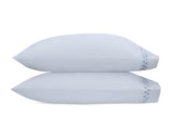 Matouk Casablanca Pillowcases in Sky Blue at Fig Linens and Home
