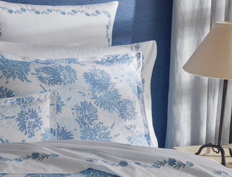 Chrysanthemum Blue Bedding by Matouk x Tillett at Fig Linens and Home - Lifestyle 6