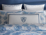 Chrysanthemum Blue Bedding by Matouk x Tillett at Fig Linens and Home - Lifestyle 5
