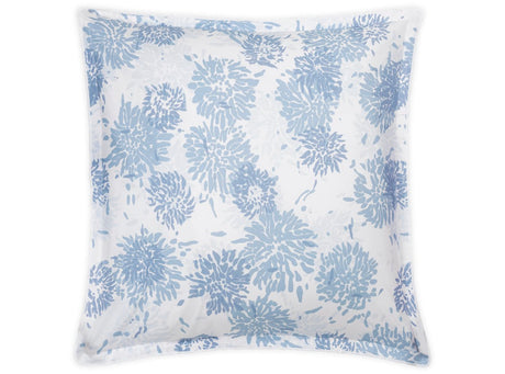 Matouk Tillet Chrysanthemum Euro Sham Blue at Fig Linens and Home
