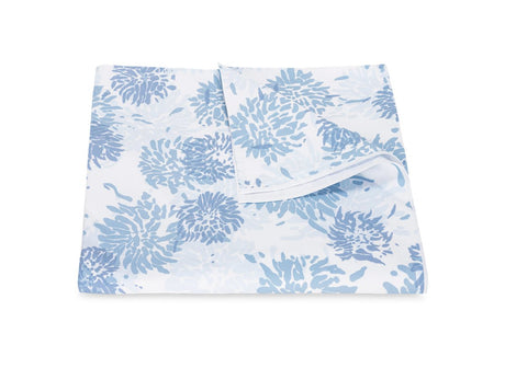 Matouk Tillet Chrysanthemum Duvet Cover Blue at Fig Linens and Home