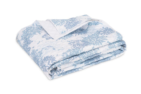 Matouk Tillett Chrysanthemum Quilt Blue at Fig Linens and Home