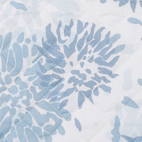 Chrysanthemum Blue Quilted Swatch by Matouk x Tillett at Fig Linens and Home