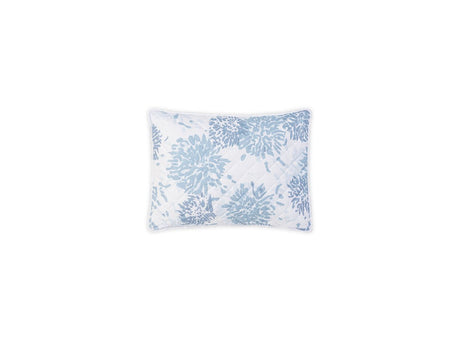Matouk Tillett Chrysanthemum Quilted Boudoir Sham Blue at Fig Linens and Home