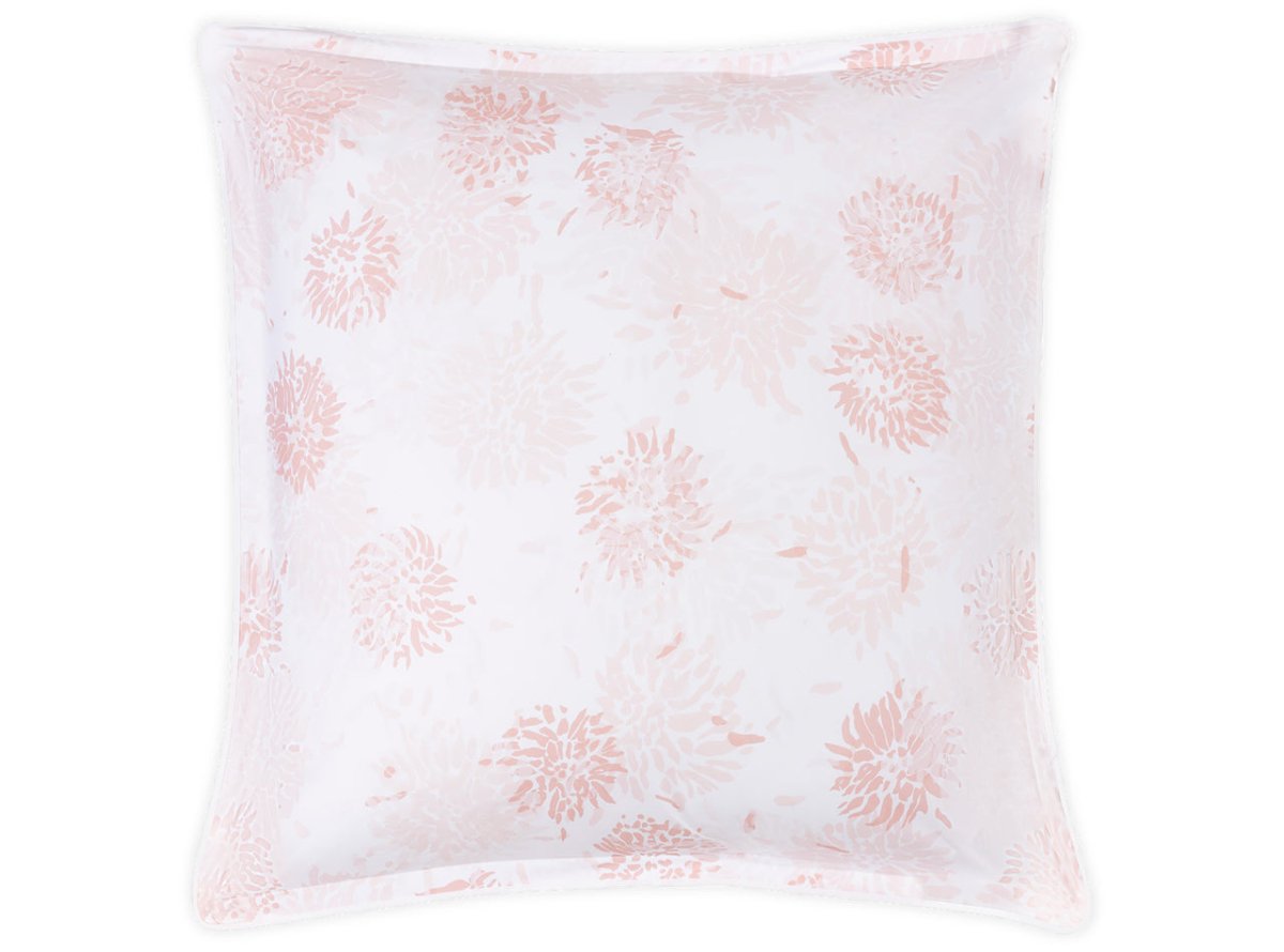 Matouk Tillett Chrysanthemum Euro Sham Blush Pink at Fig Linens and Home