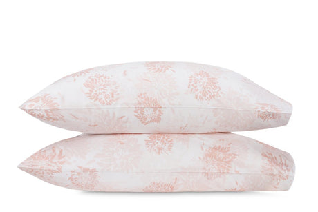 Matouk Tillett Chrysanthemum Pillowcases Blush Pink at Fig Linens and Home