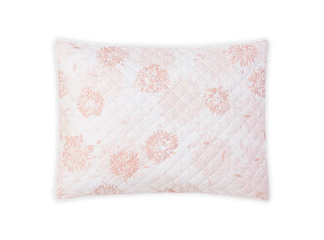 Matouk Tillett Chrysanthemum Quilted Sham Blush at Fig Linens and Home
