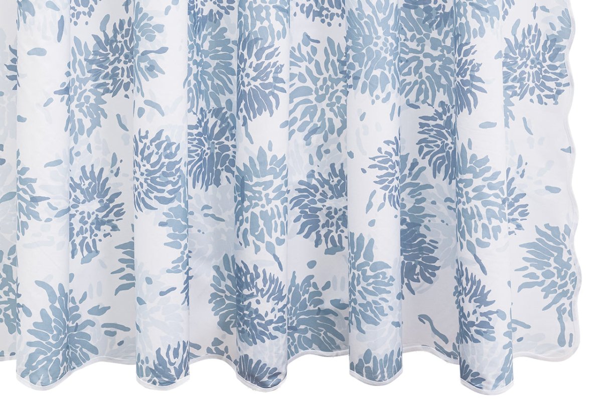Chrysanthemum 72" W x 72" L Shower Curtain Blue