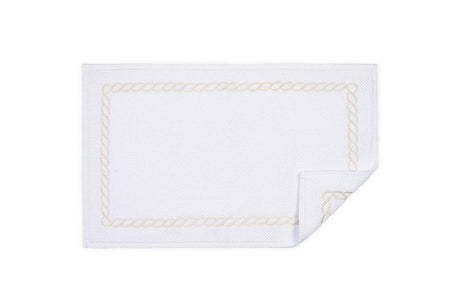 Bath Rug in Ivory -  Matouk Classic Chain Small Rug at Fig Linens and Home