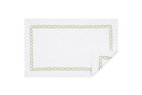 Bath Rug in Spring Green -  Matouk Classic Chain Small Rug at Fig Linens and Home