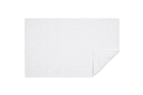 Bath Rug in White -  Matouk Classic Chain Small Rug at Fig Linens and Home