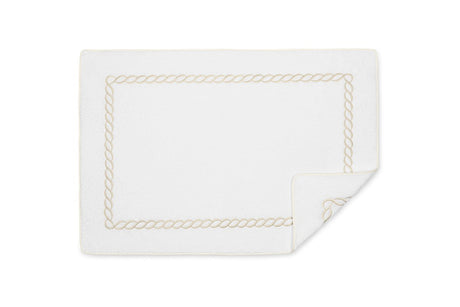 Matouk Classic Chain Bath Tub Mat in Ivory at Fig Linens and Home