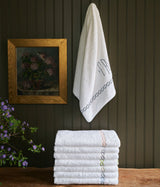 Classic Chain Towel Collection by Matouk at Fig Linens and Home - Lifestyle view 2