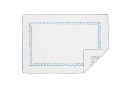 Matouk Classic Chain Bath Tub Mat in Light Blue at Fig Linens and Home