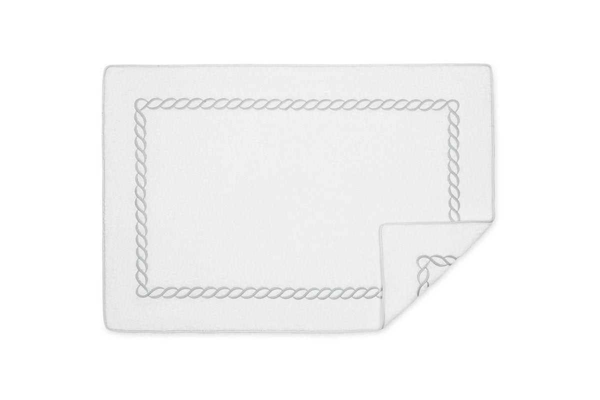 Matouk Classic Chain Bath Tub Mat in Silver at Fig Linens and Home