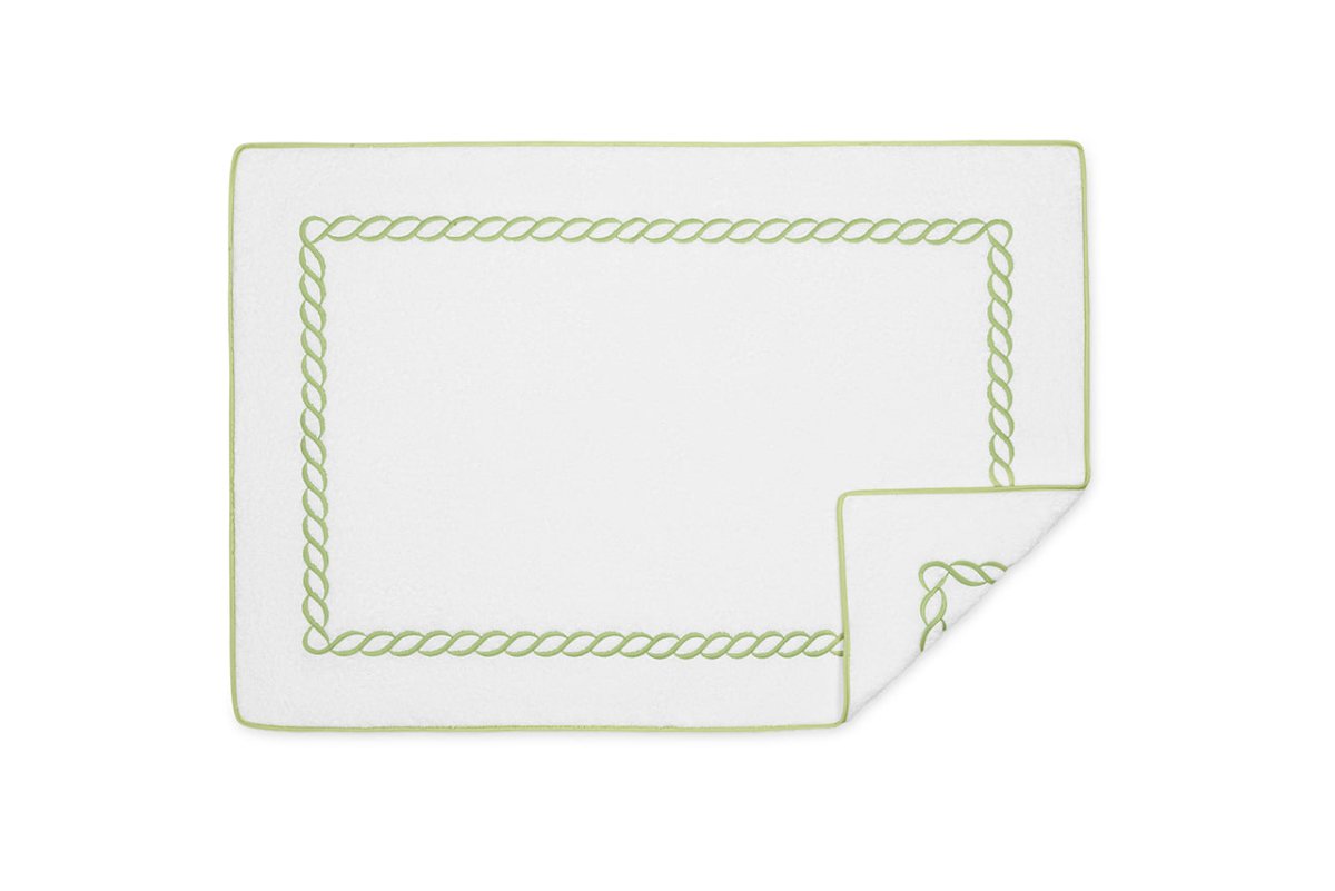 Matouk Classic Chain Bath Tub Mat in Spring Green at Fig Linens and Home