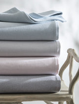 Costa Mesa Cotton Blanket by Matouk - Stack of Colors - Heavy Knitted Bed Blankets