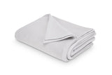 Cotton Bed Blanket - Matouk Costa Mesa Twin Blanket Silver - Fig Linens and Home
